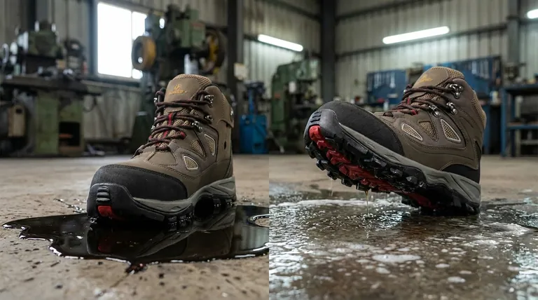 Quelle est la différence entre la résistance à l'huile et la résistance au glissement dans les chaussures ? Protégez vos bottes et votre sécurité