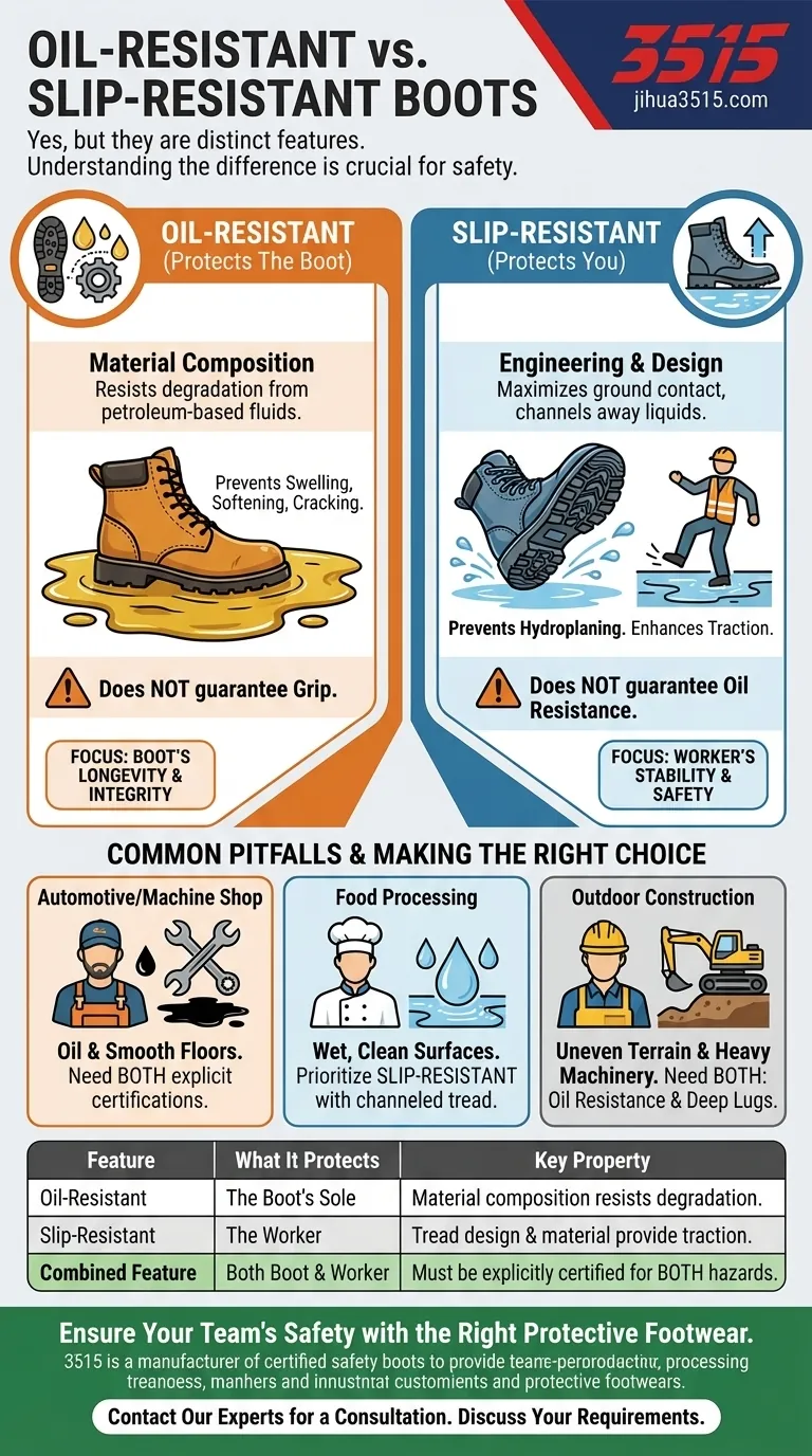 Les bottes résistantes à l'huile peuvent-elles également être antidérapantes ? Comprendre la différence cruciale pour votre sécurité Guide Visuel