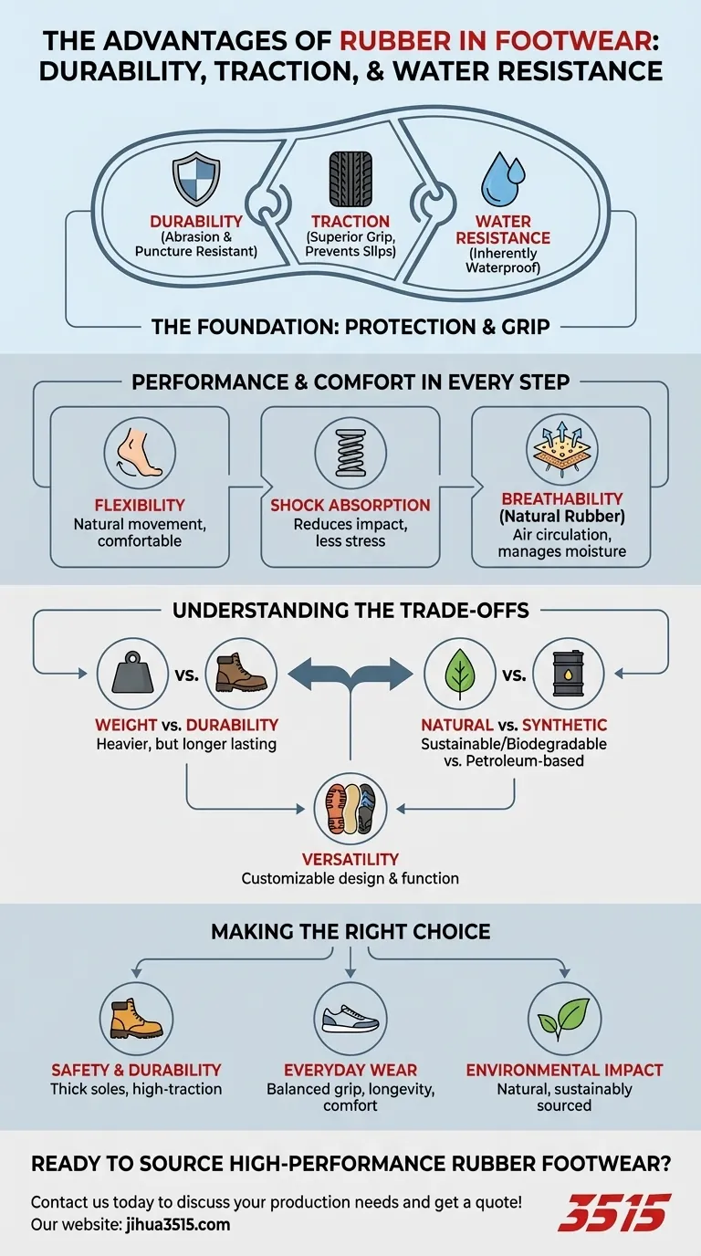 Quels sont les avantages du caoutchouc dans les chaussures ? Découvrez une durabilité, une adhérence et un confort supérieurs Guide Visuel