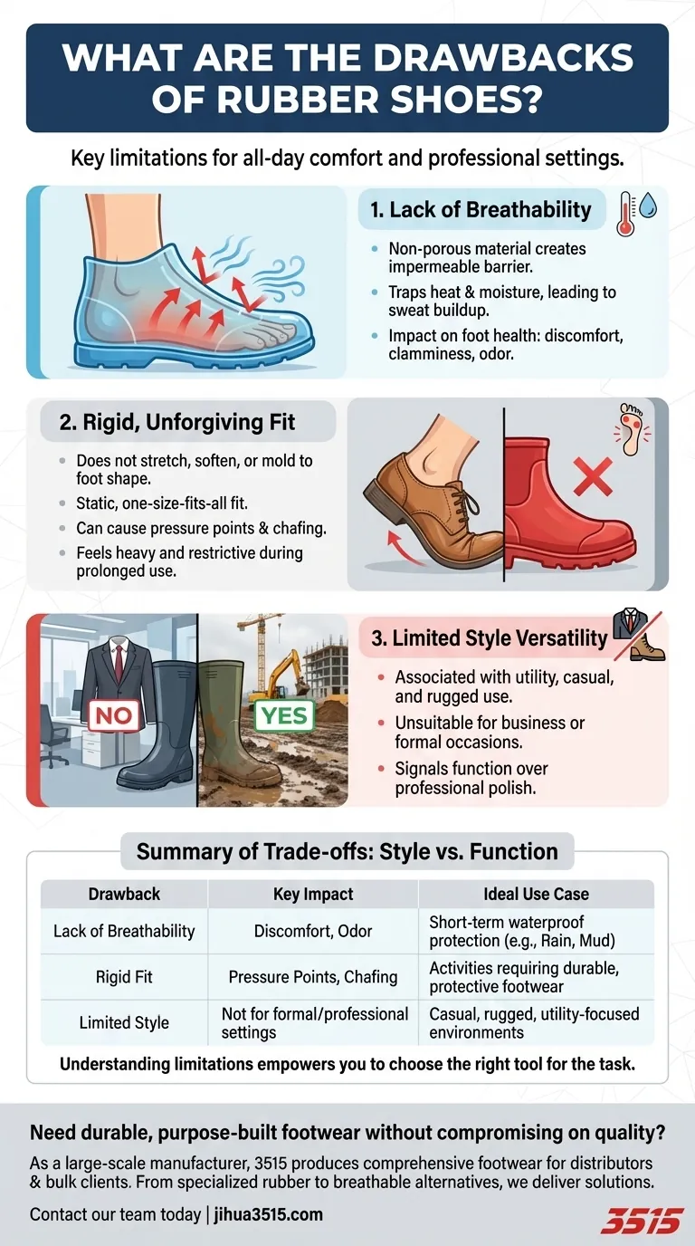 Quels sont les inconvénients des chaussures en caoutchouc ? Les coûts cachés des chaussures imperméables Guide Visuel