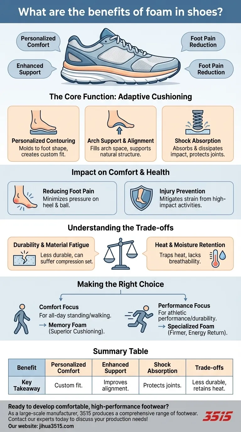 Quels sont les avantages de la mousse dans les chaussures ? Obtenez un confort et un soutien personnalisés Guide Visuel