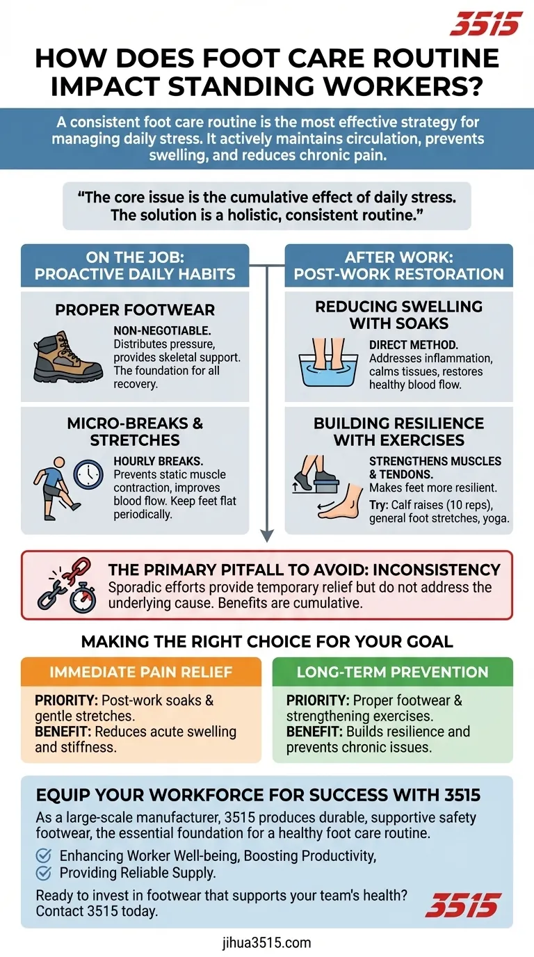 Как уход за ногами влияет на работников, проводящих много времени на ногах? Предотвратите боль и повысьте производительность Визуальное руководство
