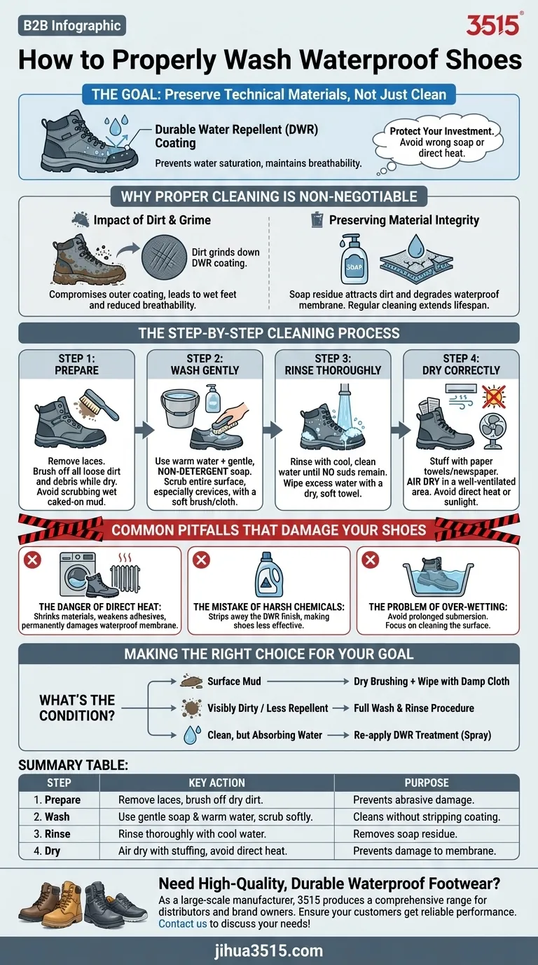 Comment laver les chaussures imperméables ? Protégez votre investissement grâce à un entretien approprié Guide Visuel