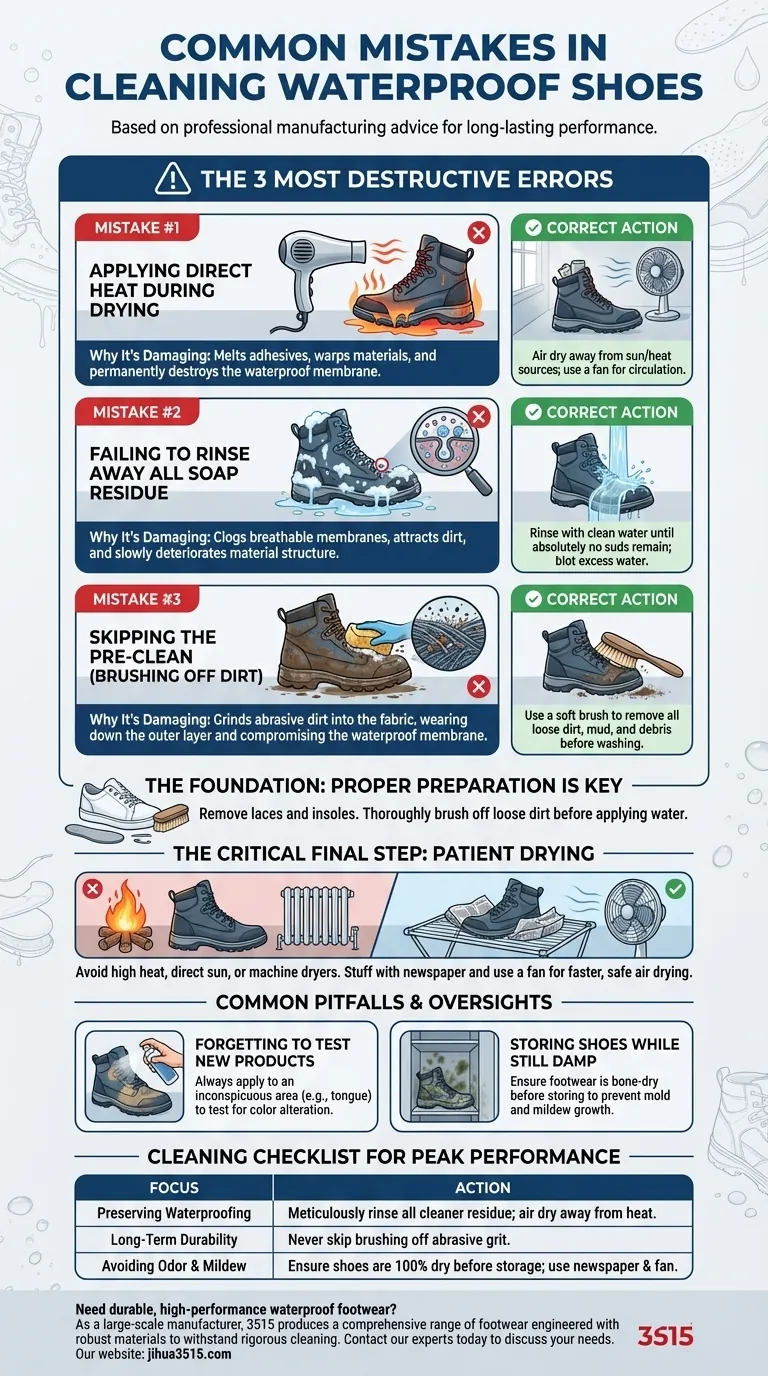 Quelles sont les erreurs courantes à éviter lors du nettoyage des chaussures imperméables ? Préservez les performances de votre équipement Guide Visuel