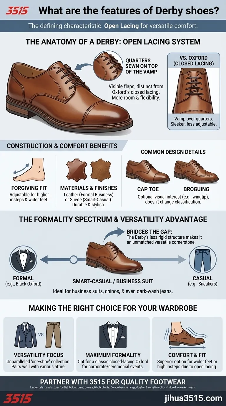 ¿Cuáles son las características de los zapatos Derby? Una guía sobre calzado versátil y cómodo Guía Visual