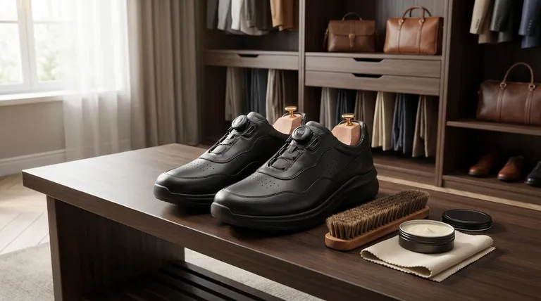 ¿Cuál es el enfoque de la guía sobre el cuidado de los zapatos de piel de becerro? Conserve su inversión con sencillos hábitos diarios
