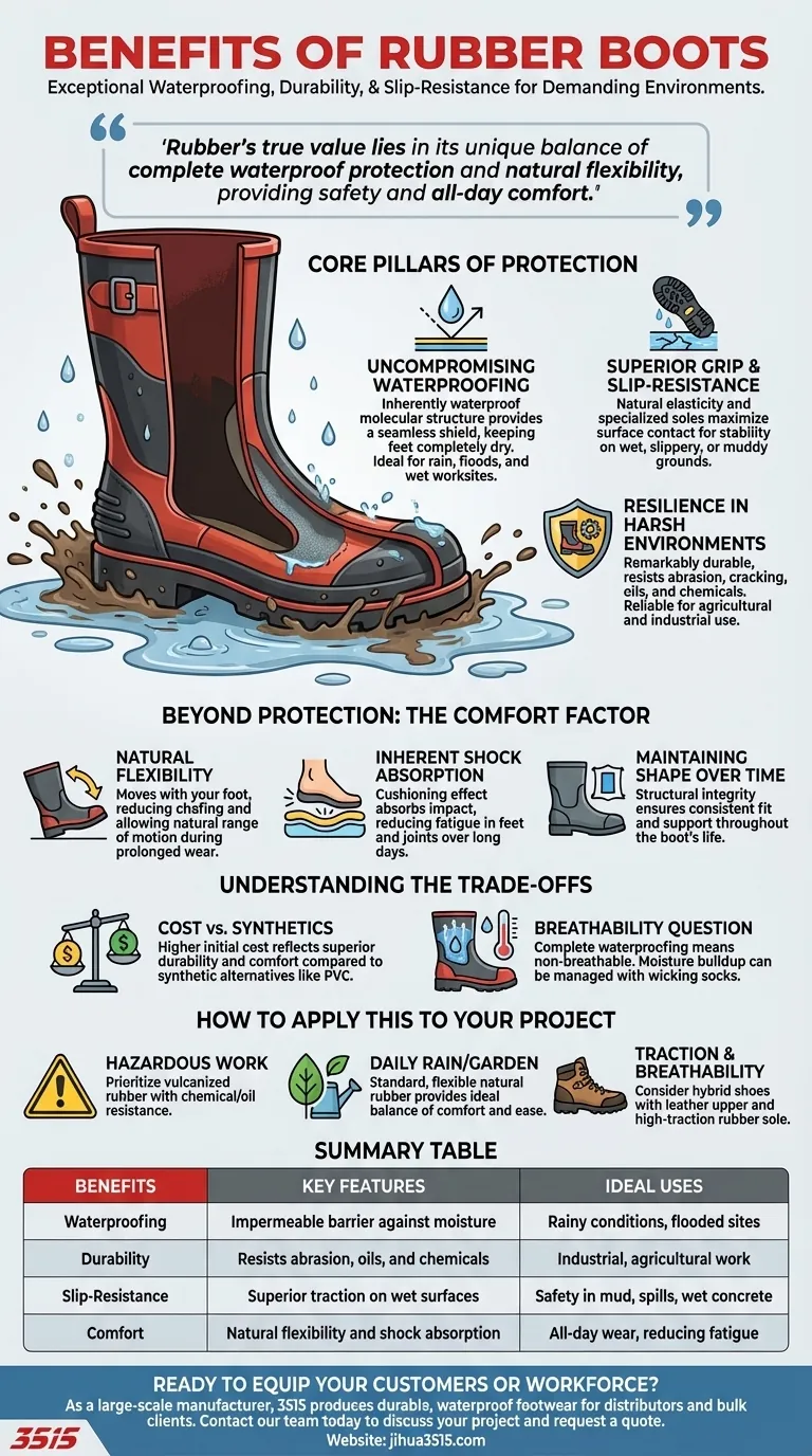 Quels sont les avantages des bottes en caoutchouc ? Imperméabilité supérieure, durabilité et résistance au glissement Guide Visuel
