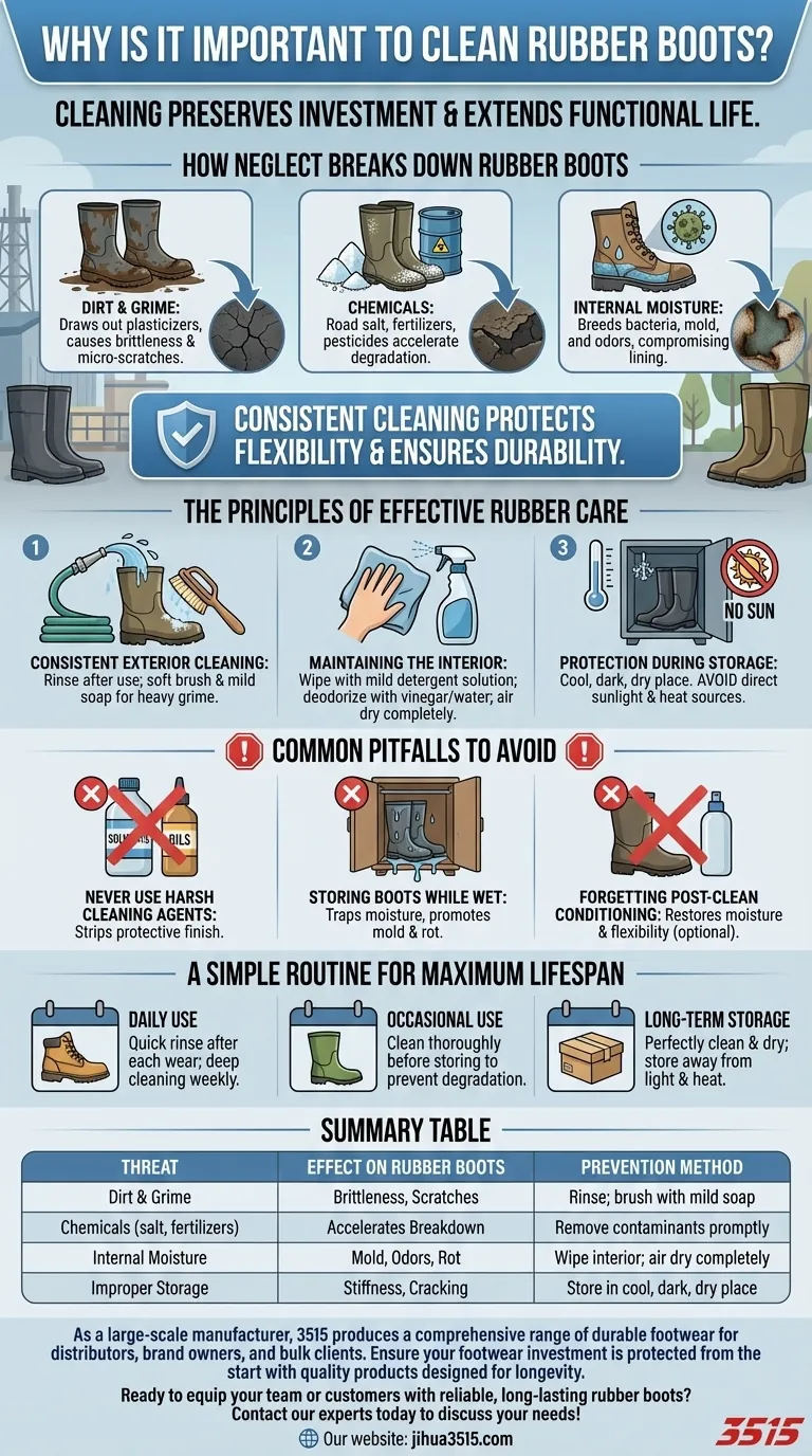 Pourquoi est-il important de nettoyer les bottes en caoutchouc ? Protégez votre investissement et prolongez leur durée de vie Guide Visuel