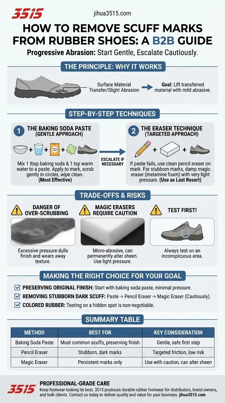 Quelle est la méthode pour enlever les marques de frottement sur les chaussures en caoutchouc ? Redonnez facilement de l'éclat à vos chaussures Guide Visuel
