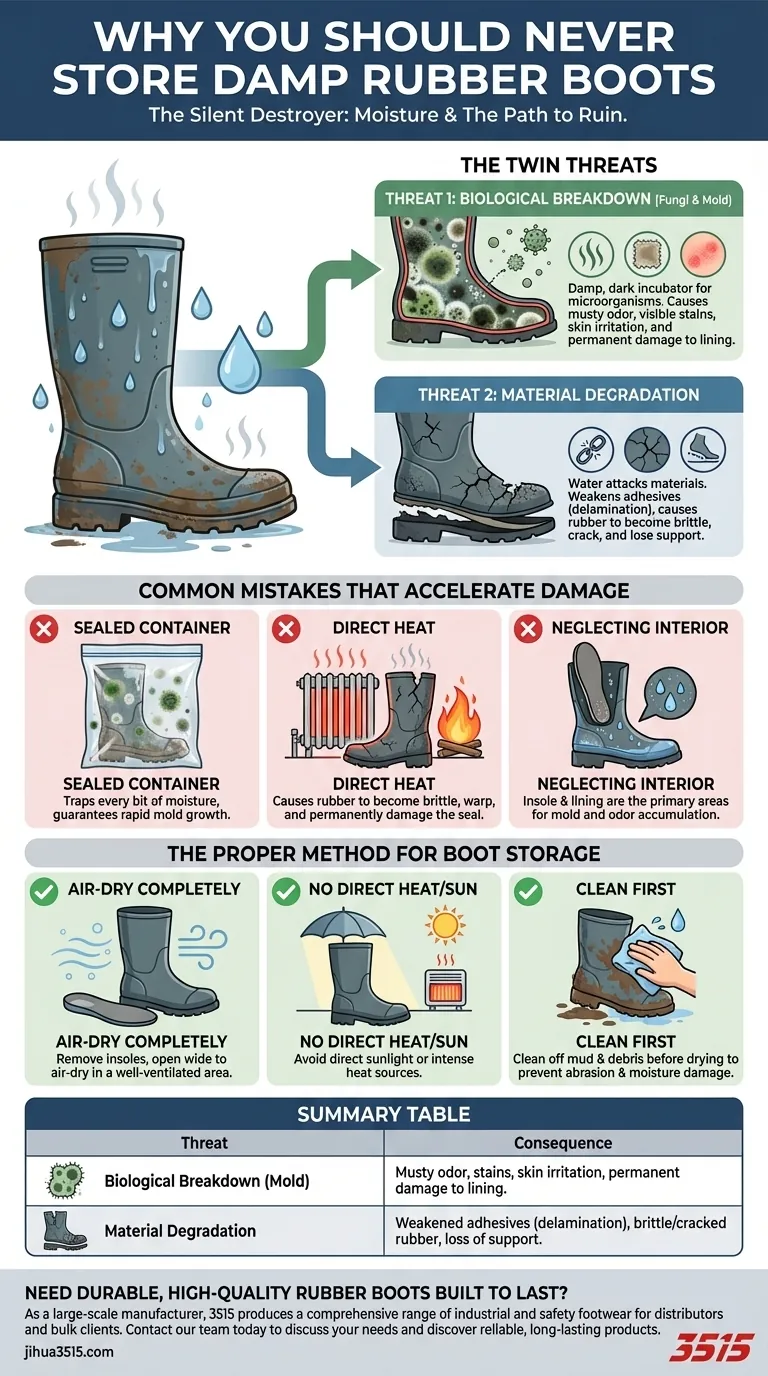 Pourquoi ne faut-il jamais ranger des bottes en caoutchouc humides ? Protégez votre investissement de la moisissure et de la décomposition Guide Visuel