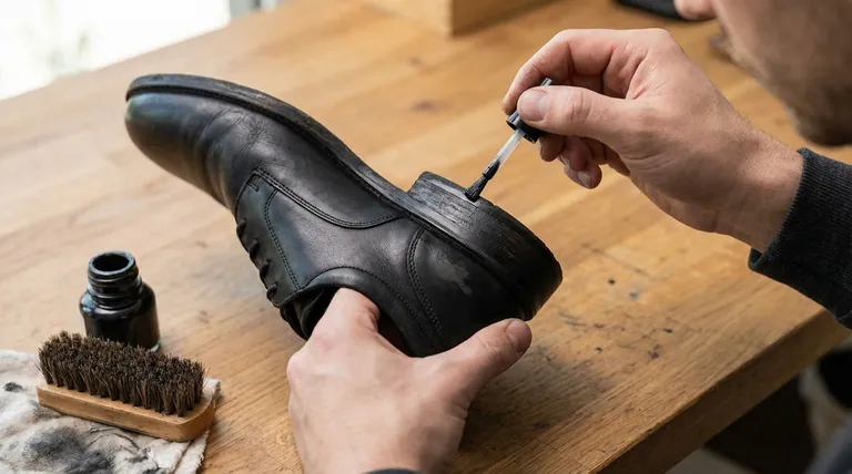 ¿Qué producto se utiliza para restaurar el color y la superficie del cuero en los tacones y las suelas? La Guía Profesional para el Aderezo de Tacones