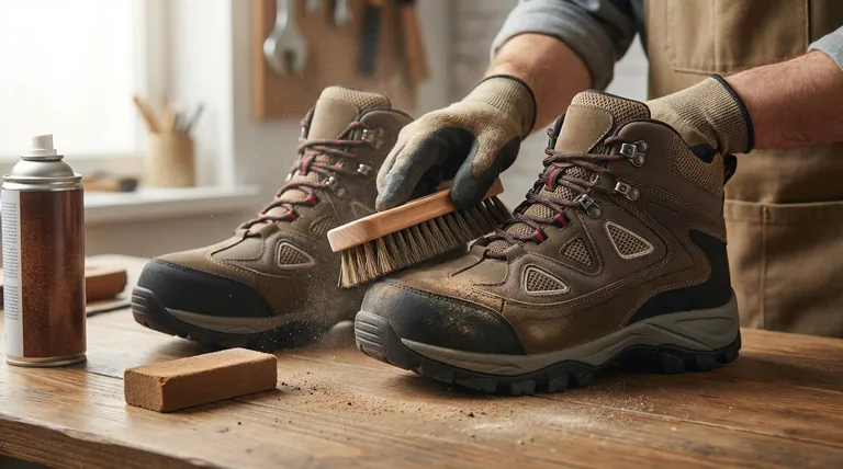 Quelle est la première étape pour entretenir des chaussures en daim ? Maîtriser le processus essentiel de nettoyage à sec