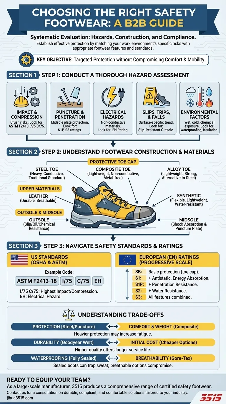 Quali fattori considerare nella scelta del tipo appropriato di calzature di sicurezza? Una guida alla massima protezione Guida Visiva