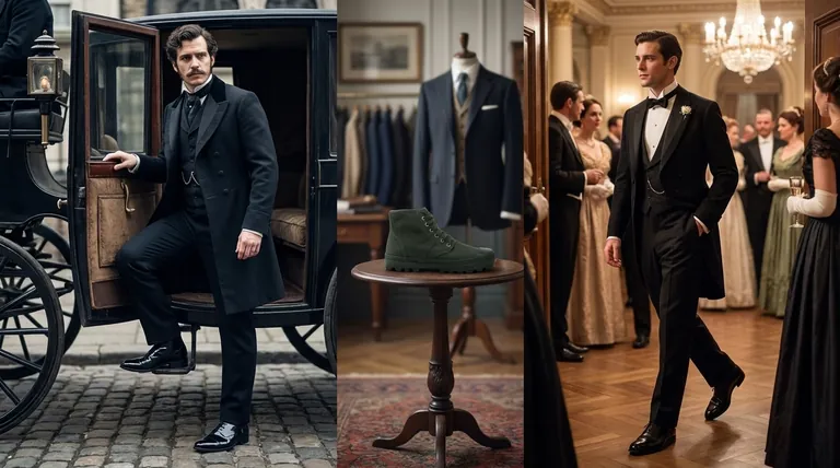 Comment l'utilisation des bottes habillées a-t-elle évolué pendant les périodes victorienne et édouardienne ? D'un incontournable formel à un choix de niche