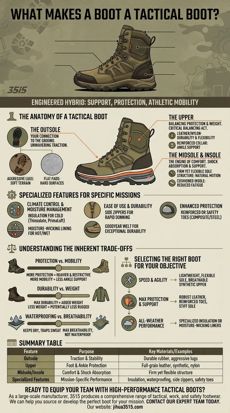 O que torna uma bota tática? Desempenho, Proteção e Mobilidade Explicados Guia Visual