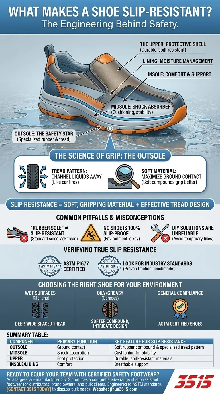 Quels sont les principaux composants d'une chaussure antidérapante ? Anatomie de la sécurité au travail Guide Visuel