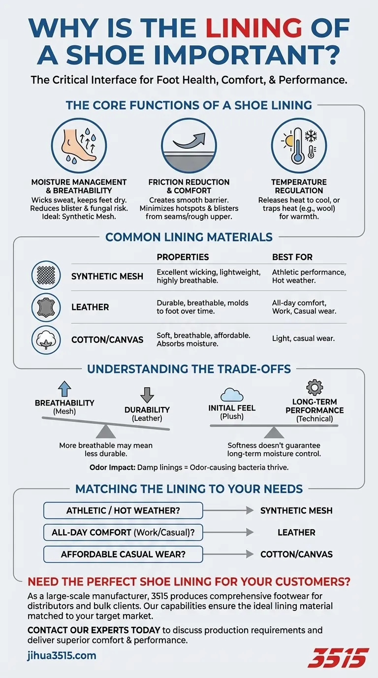 Pourquoi la doublure d'une chaussure est-elle importante ? C'est la clé de la santé et du confort de vos pieds. Guide Visuel