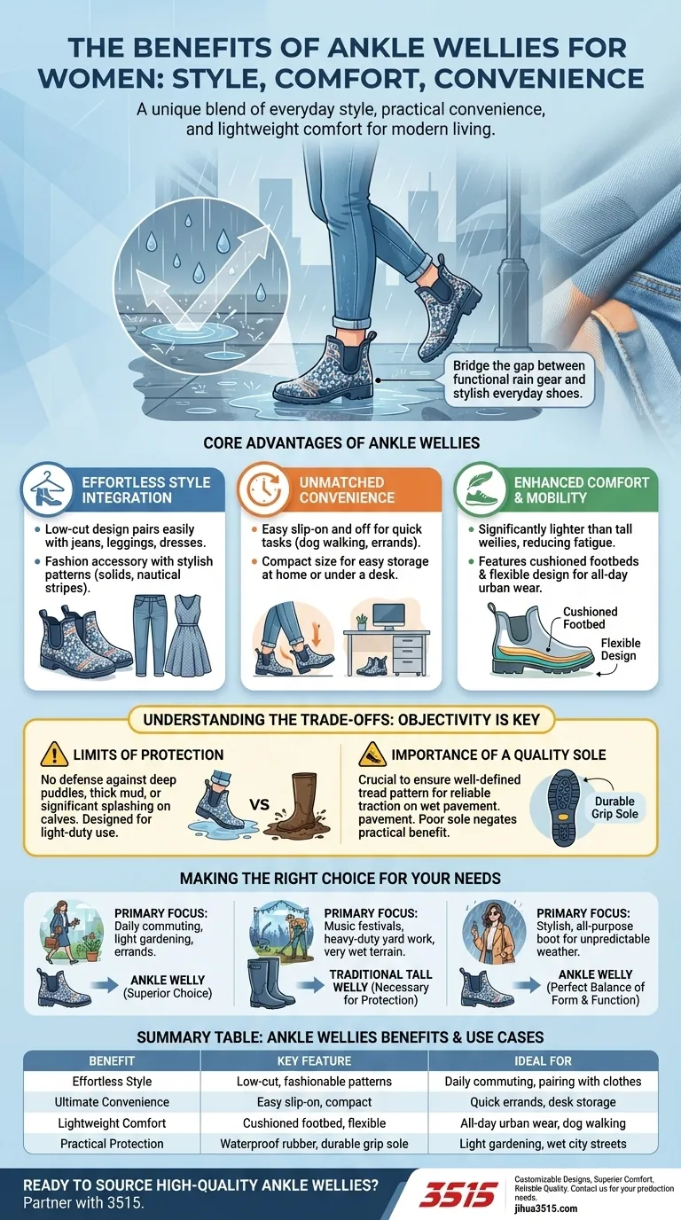 Quels sont les avantages des bottines de pluie pour femmes ? Style, confort et commodité au quotidien Guide Visuel