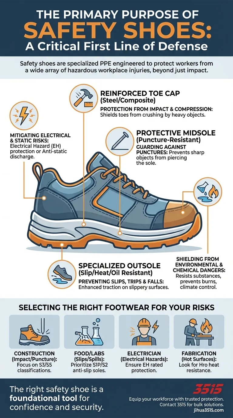 Quel est le but principal des chaussures de sécurité ? Votre guide ultime de la protection des pieds sur le lieu de travail Guide Visuel