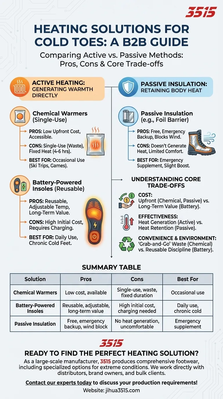 Quels sont les avantages et les inconvénients des différentes solutions de chauffage pour les orteils froids ? Trouvez votre ajustement parfait Guide Visuel