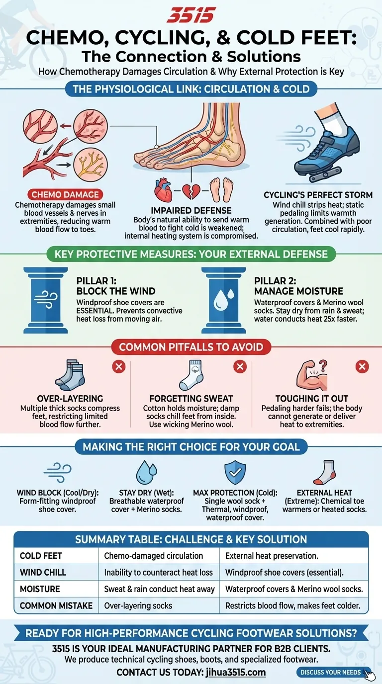 Quel est le lien entre le traitement de chimiothérapie et les pieds froids à vélo ? Surmonter les défis de circulation Guide Visuel