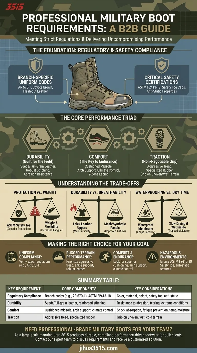 Каковы профессиональные требования к армейским ботинкам? Долговечность, комфорт и соответствие требованиям Визуальное руководство