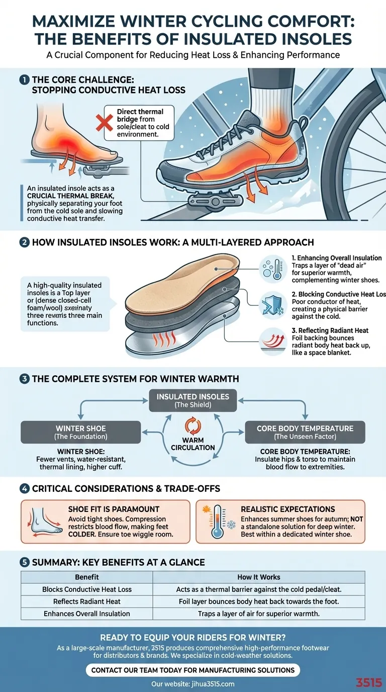 Quels sont les avantages de l'utilisation de semelles isolantes dans les chaussures de cyclisme d'hiver ? Restez au chaud et roulez confortablement Guide Visuel