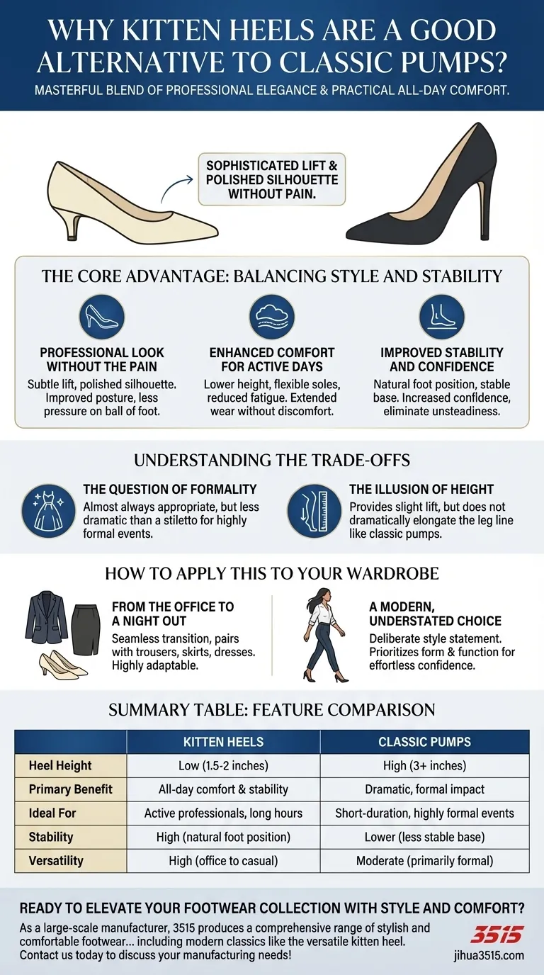 Pourquoi les escarpins à petit talon sont-ils une bonne alternative aux escarpins classiques ? Découvrez un confort et un style imbattables Guide Visuel