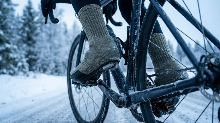 Comment les chaussettes Outlast/Outshield se comparent-elles aux autres types de chaussettes pour le cyclisme hivernal ? Libérez la chaleur proactive.