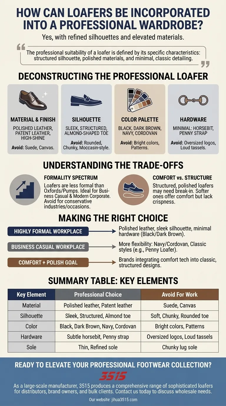 Как можно включить лоферы в профессиональный гардероб? Освойте искусство стиля, подходящего для переговорной. Визуальное руководство