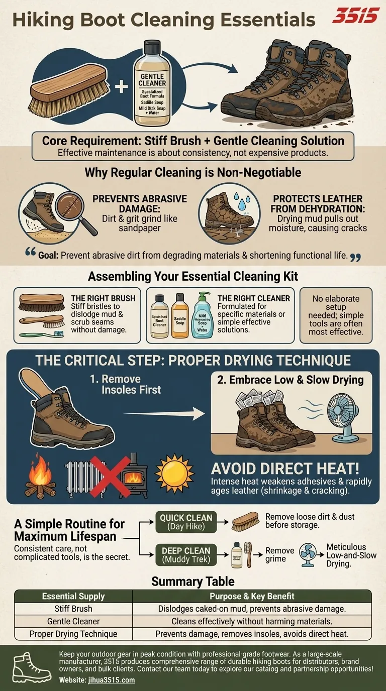 Quelles sont les fournitures de base nécessaires pour nettoyer les chaussures de randonnée ? Un guide simple pour prolonger leur durée de vie Guide Visuel