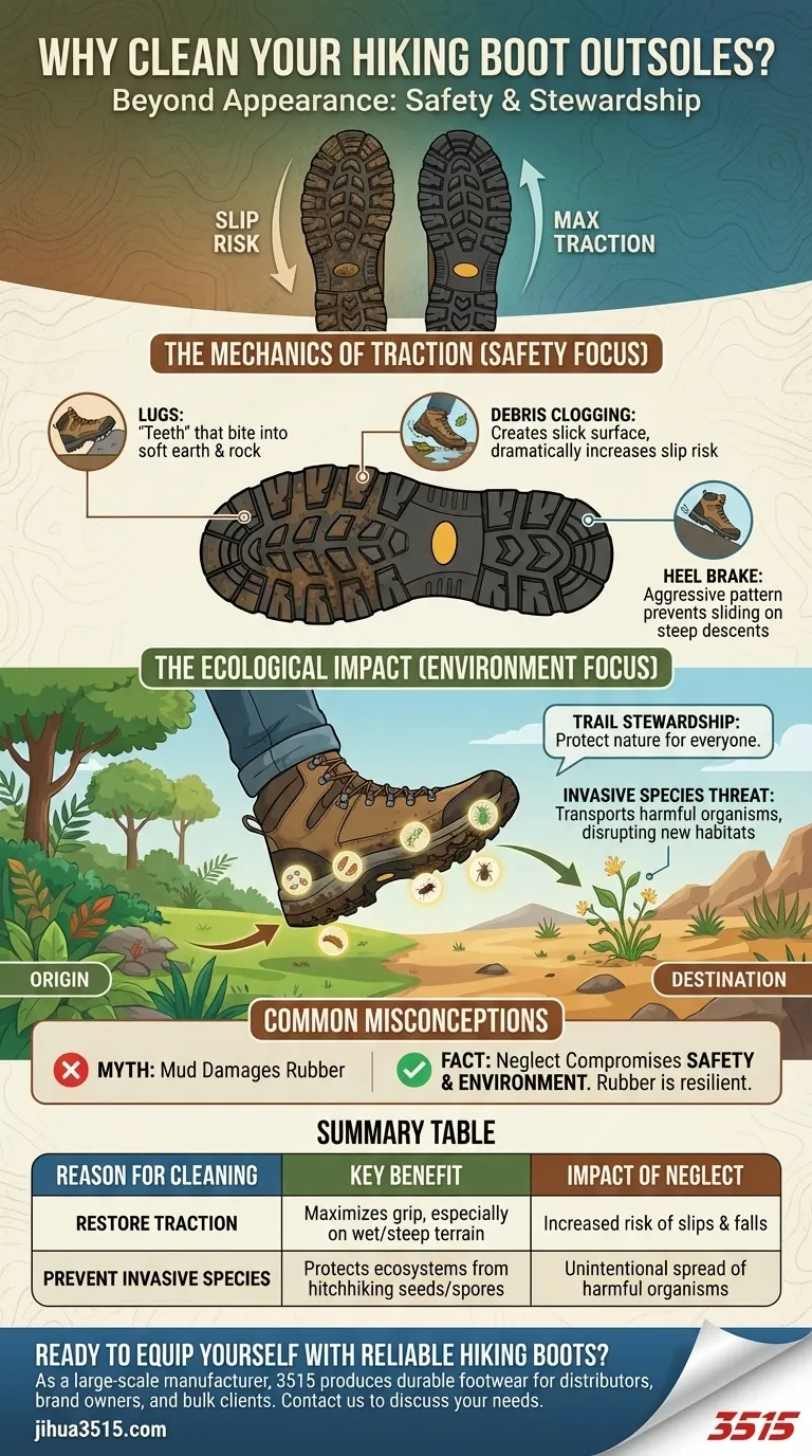 Pourquoi est-il important de nettoyer les semelles extérieures de vos chaussures de randonnée ? Assurer la sécurité et protéger l'environnement Guide Visuel