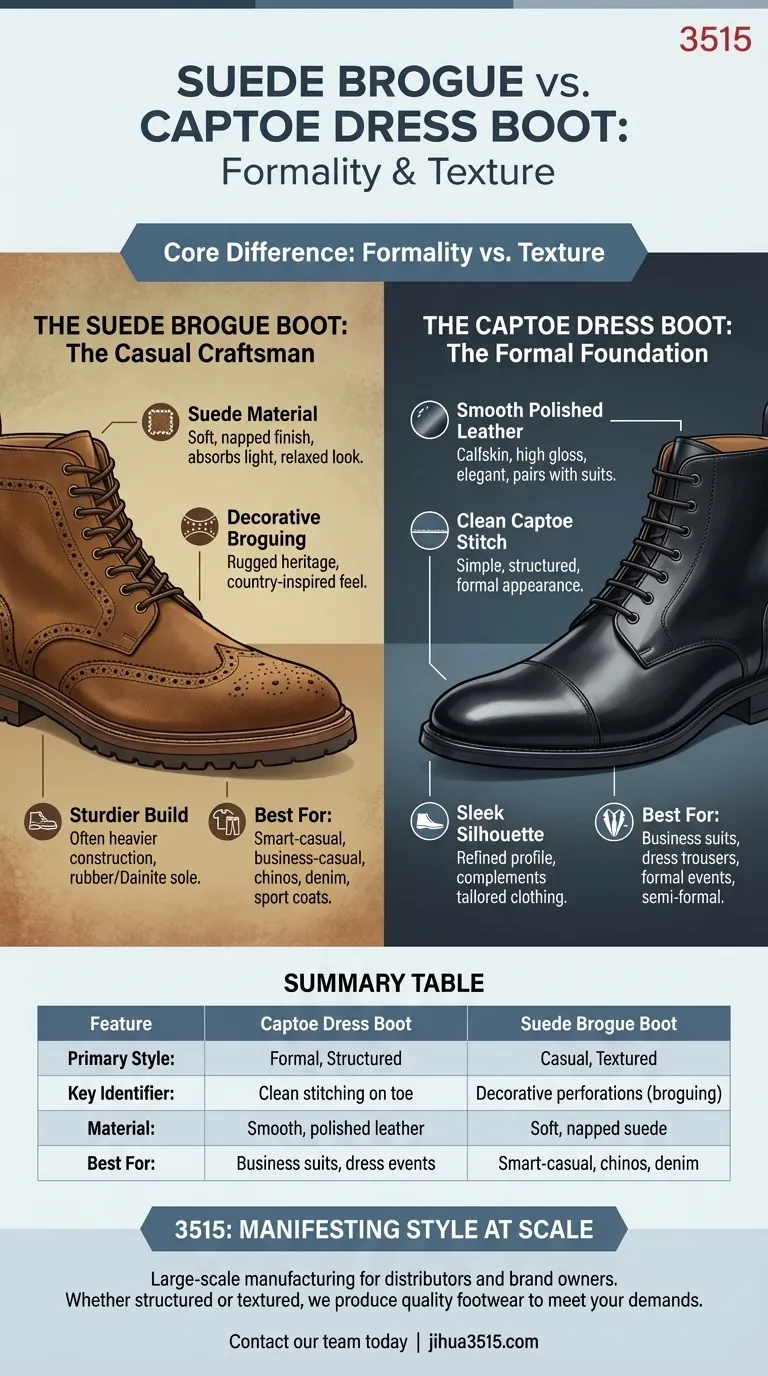En quoi la bottine richelieu en daim diffère-t-elle de la bottine habillée à bout rapporté ? Maîtrisez vos choix de style Guide Visuel