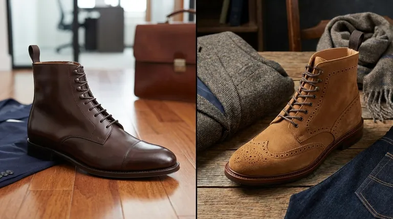 En quoi la bottine richelieu en daim diffère-t-elle de la bottine habillée à bout rapporté ? Maîtrisez vos choix de style