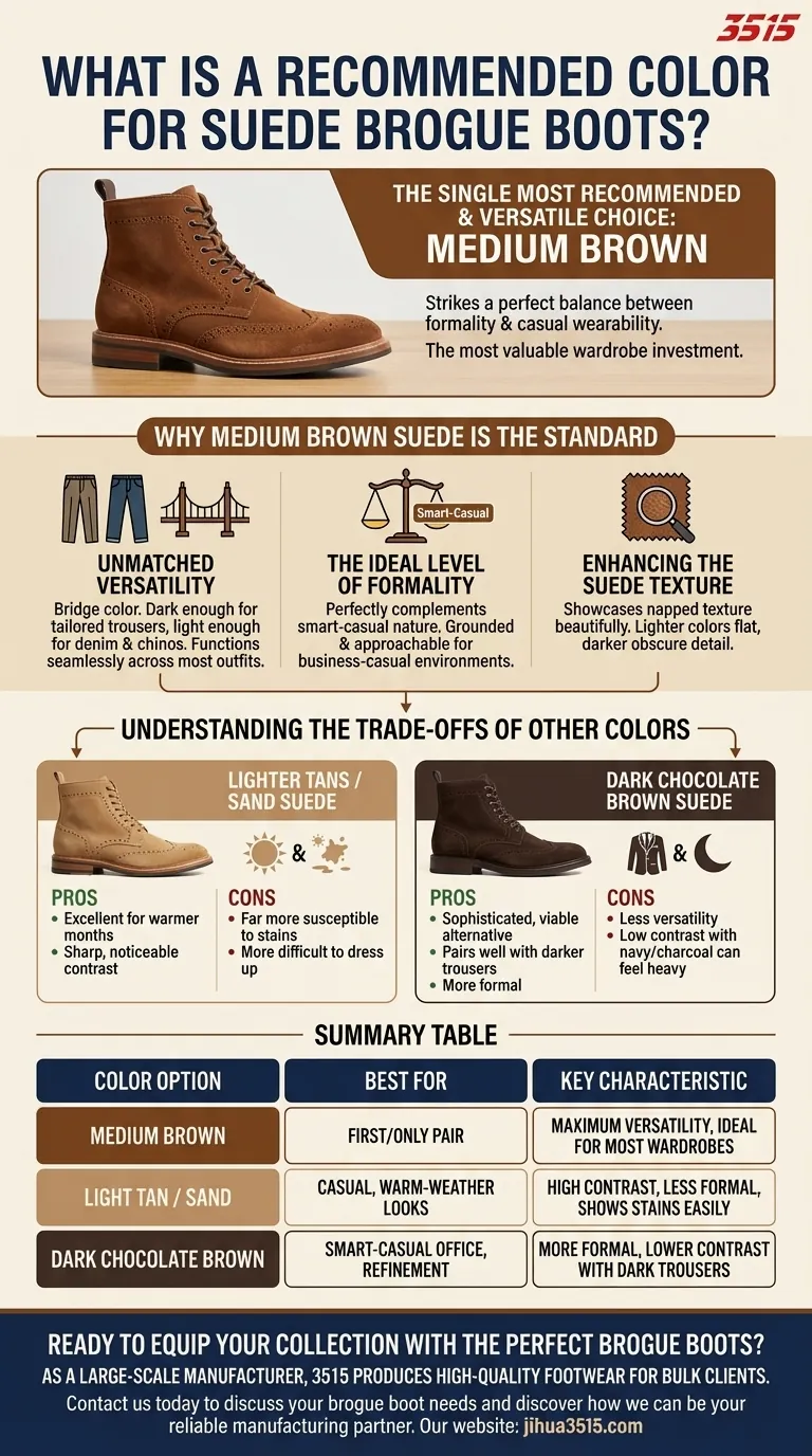 Quelle est la couleur recommandée pour les bottines richelieu en daim ? Maîtrisez la polyvalence avec le marron moyen Guide Visuel