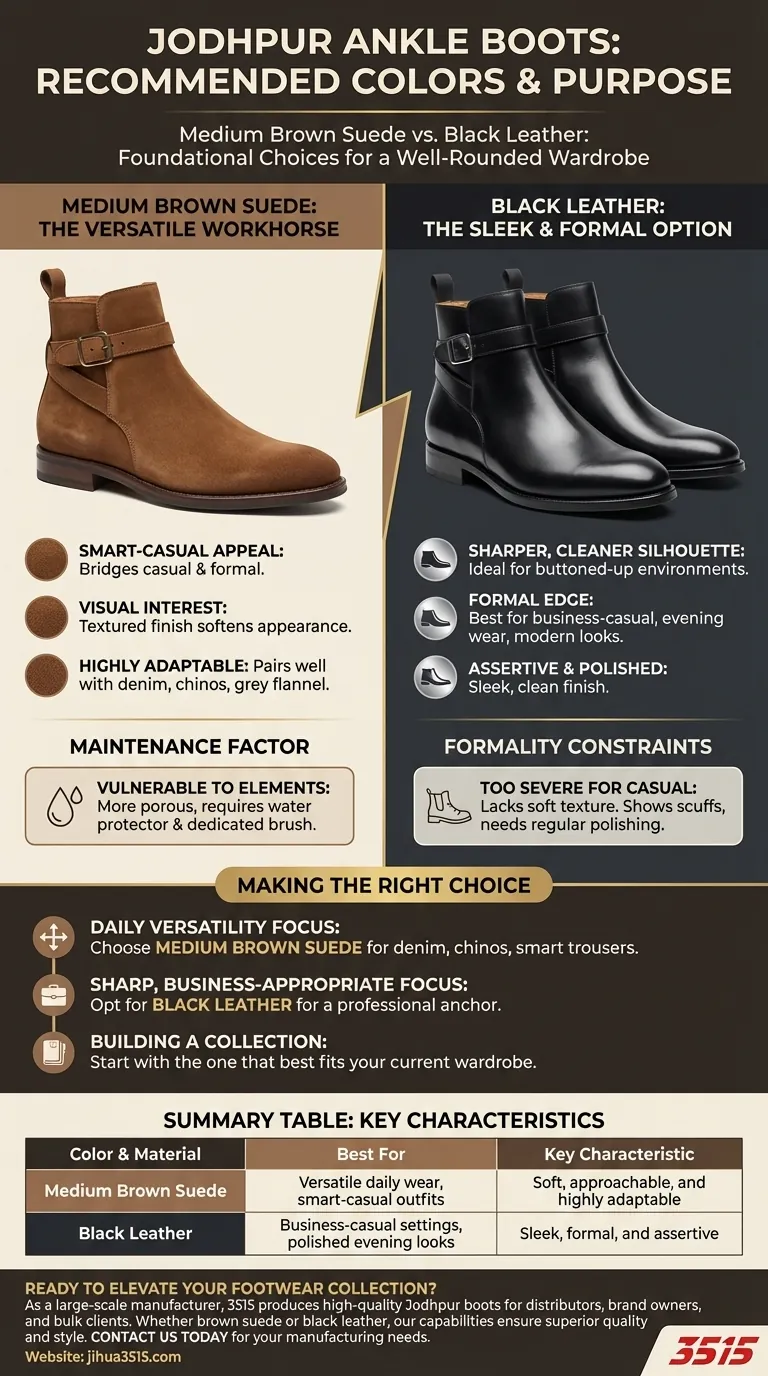 Quelles sont les couleurs recommandées pour les bottines Jodhpur ? Maîtrisez votre style avec le marron ou le noir Guide Visuel