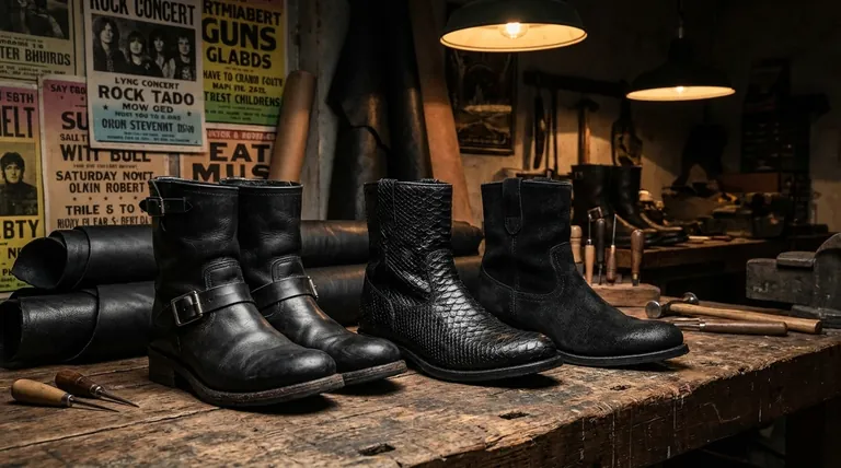 Quelles sont les couleurs ou les matériaux recommandés pour les bottes de rocker ? Construisez votre style signature