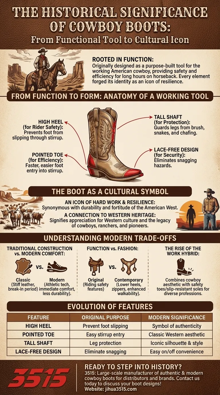 Quelle est la signification historique des bottes de cowboy ? Des vêtements de travail essentiels à l'icône culturelle Guide Visuel