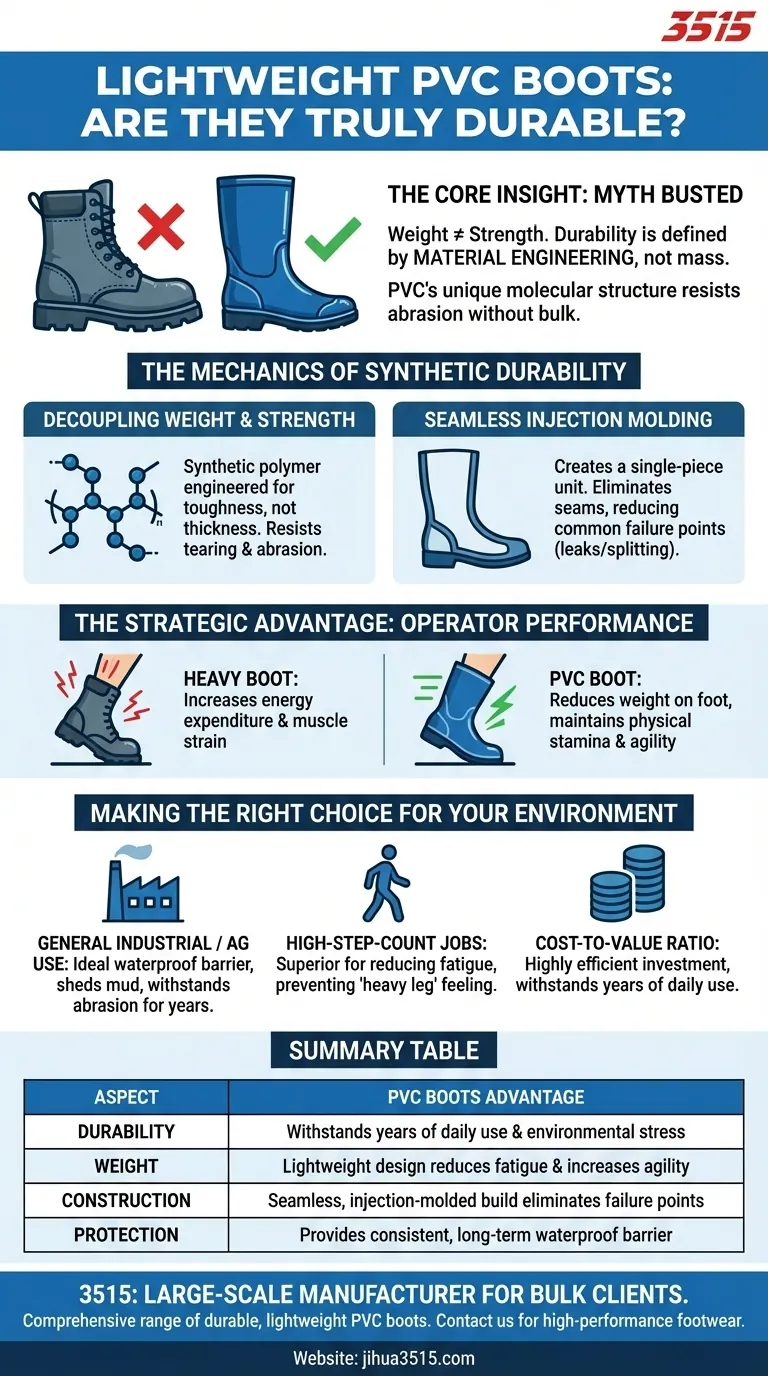 Les bottes en PVC sont-elles durables malgré leur légèreté ? Oui, et voici pourquoi Guide Visuel