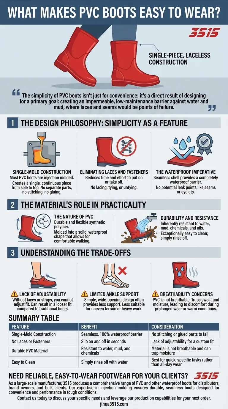 Qu'est-ce qui rend les bottes en PVC faciles à porter ? Découvrez leur conception simple à enfiler pour un maximum de commodité Guide Visuel