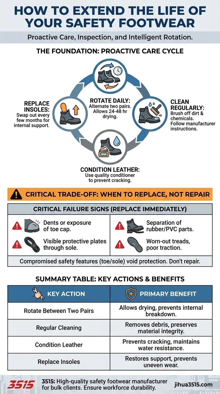 Come possono i lavoratori prolungare la vita delle loro calzature di sicurezza? Consigli di manutenzione proattiva per una protezione duratura Guida Visiva