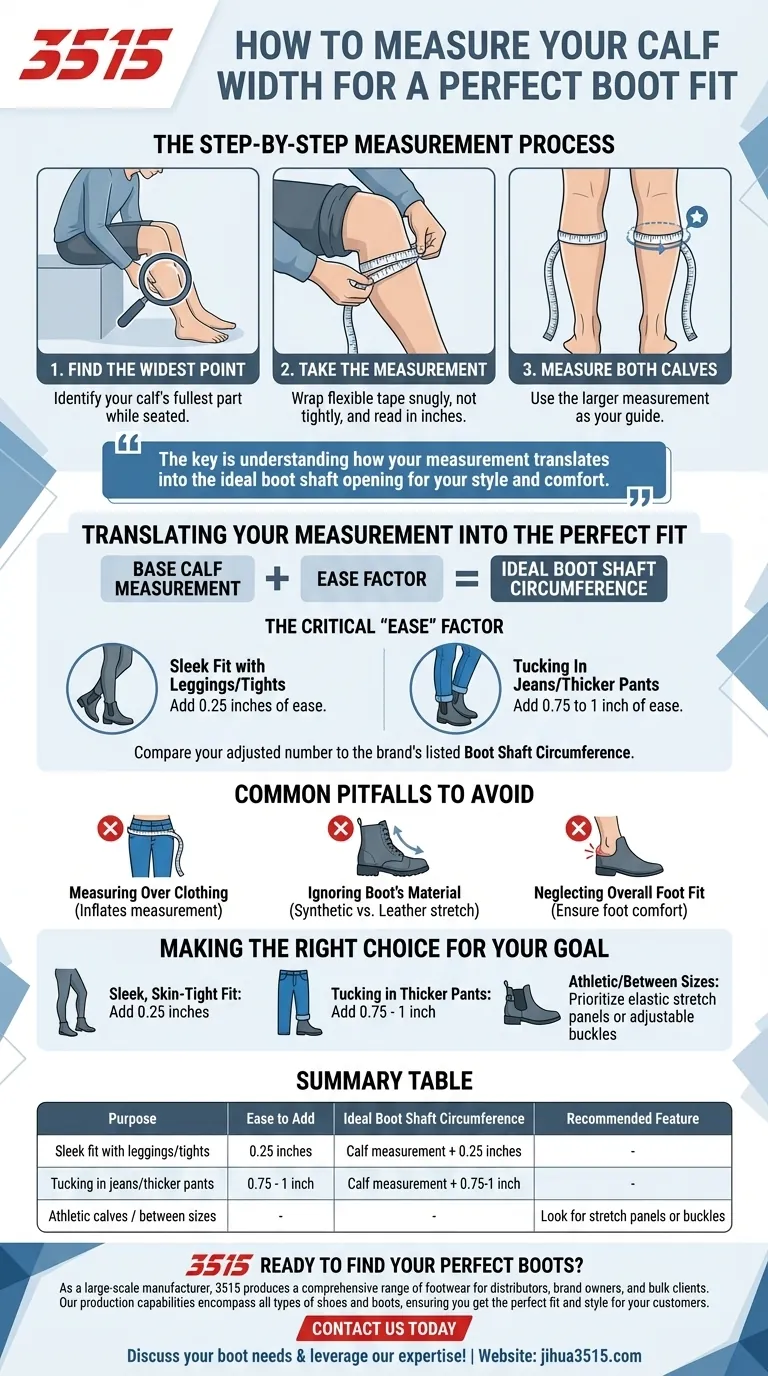 Comment mesurer la largeur de votre mollet pour l'ajustement des bottes ? Obtenez la coupe parfaite pour votre style Guide Visuel