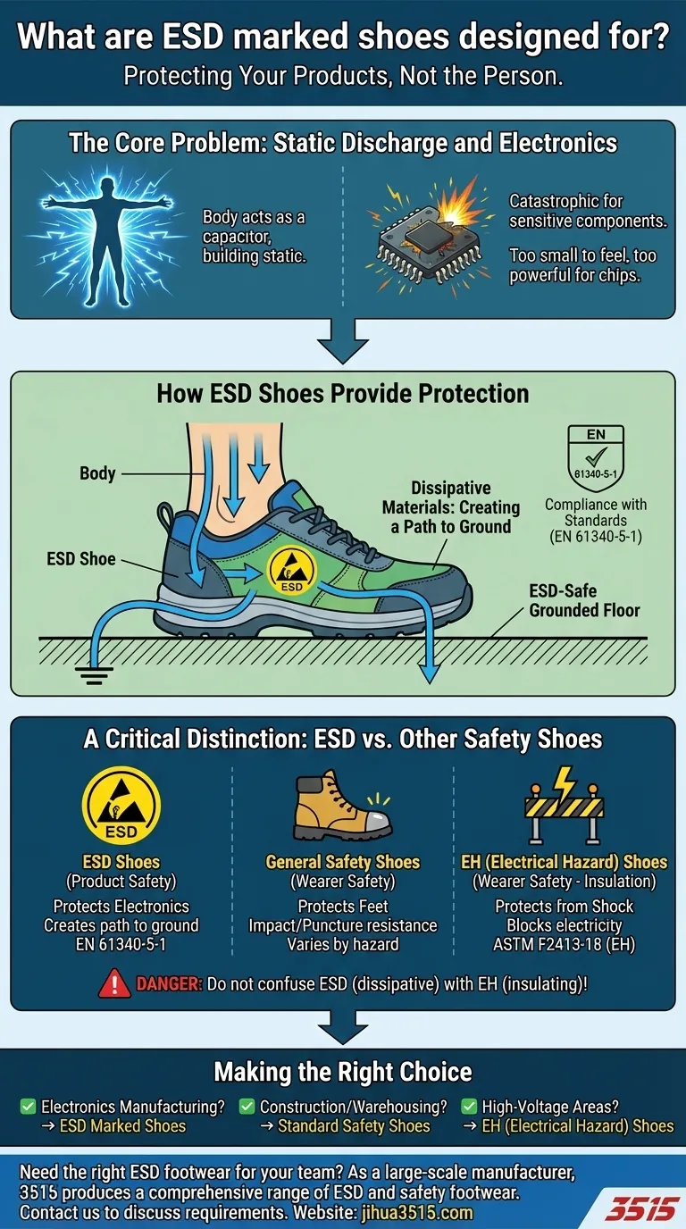 À quoi servent les chaussures marquées ESD ? Protégez vos appareils électroniques contre les dommages dus à l'électricité statique Guide Visuel