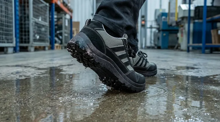 Quali materiali per la suola sono raccomandati per pavimenti in cemento bagnato? Scegli la presa più sicura per il tuo team