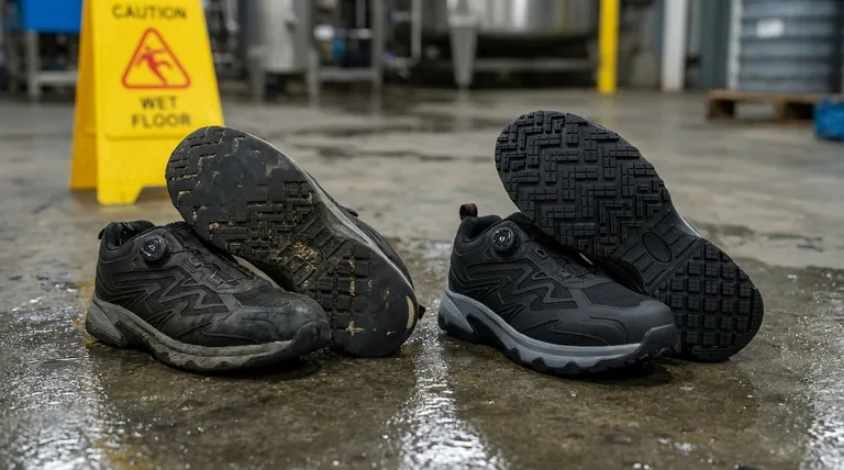 정기적인 미끄럼 방지 신발 교체가 산업용 신발 프로그램에 포함되어야 하는 이유는 무엇입니까? 일관된 안전 보장