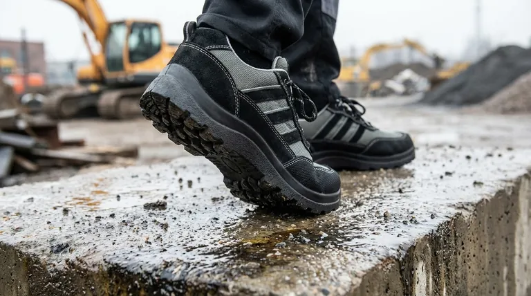 Quel matériau de semelle offre d'excellentes performances en termes d'abrasion, de cimentation et de glissement ? Découvrez la solution haute performance