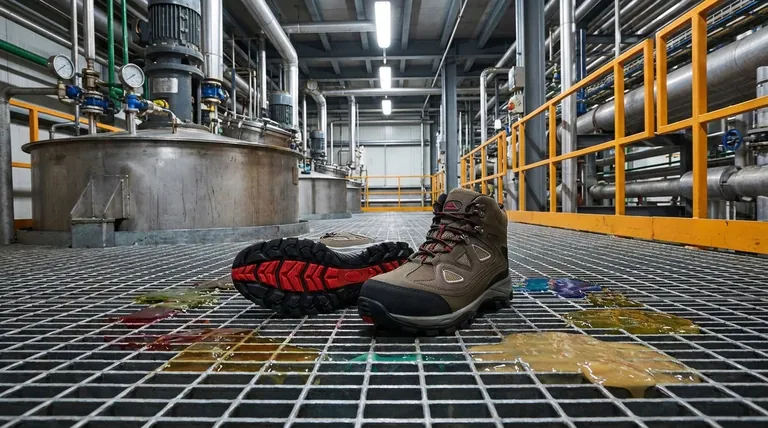 Quel matériau de semelle offre d'excellentes performances en matière de résistance chimique ? Choisissez la protection adaptée à votre lieu de travail