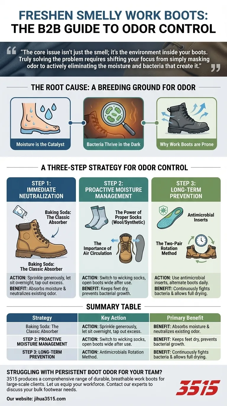 Comment rafraîchir des bottes de travail malodorantes ? Un guide permanent pour éliminer les odeurs Guide Visuel