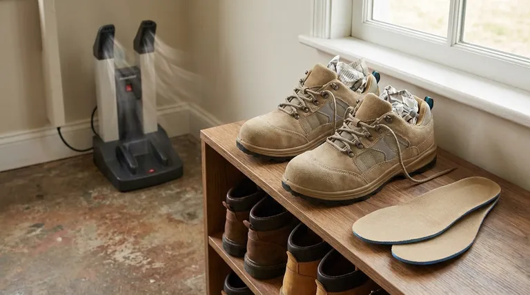 Welche Vorsichtsmaßnahmen sollten beim Trocknen von Arbeitsstiefeln getroffen werden? Vermeiden Sie hohe Hitze, um Ihre Investition zu schützen