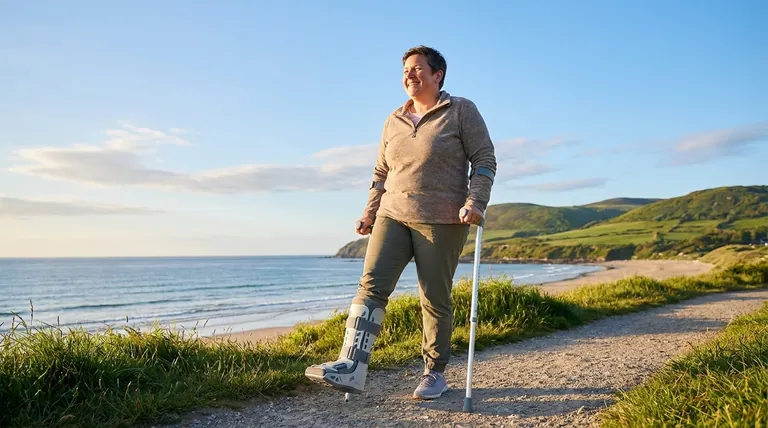 Comment le maintien d'une attitude positive peut-il aider lorsque l'on porte une botte de marche ? Transformez la convalescence en un parcours positif